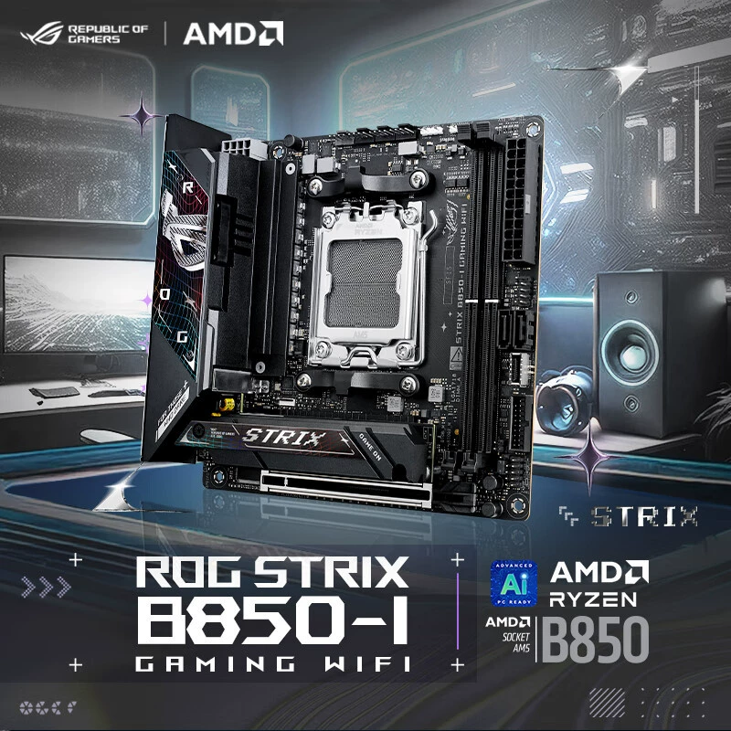 [ROGROG STRIX B850-I GAMING WIFI миниатюрная материнская плата CPU 7800X3D/9800X3D]