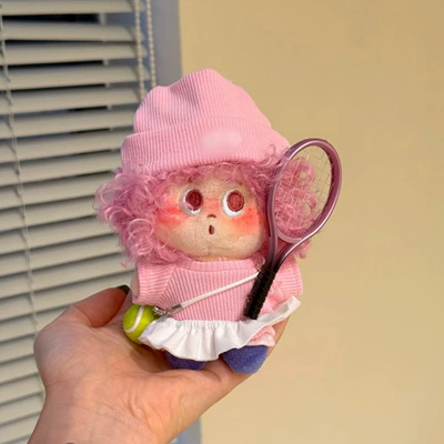 Pluş açarlıqlar Pendant with Freckles Keychain - pink-set-tennis-pink-explosion-pendant