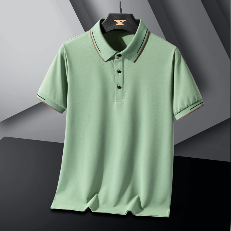 2024 verano nuevo estilo libre de calor polo camisa de lujo ligera de negocios polo casual camisa deportiva de manga corta gran por mayor