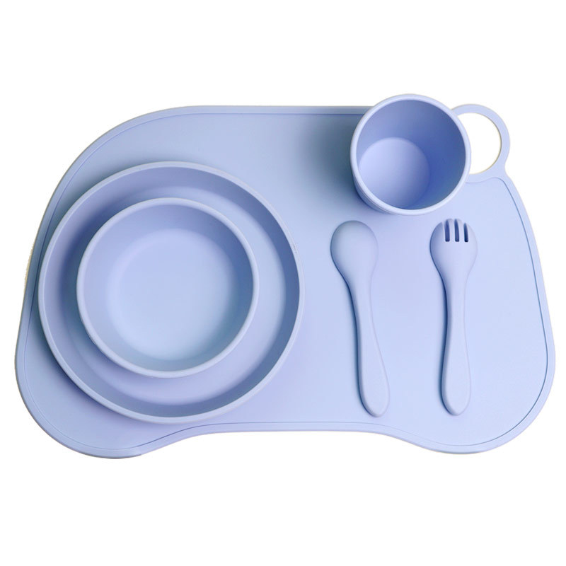 Alimentación del bebé suplemento alimenticio vajilla babero lechón Tazón Cuchara placa babero 12 piezas silicona bebé vajilla traje