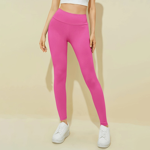European and American women's clothes pure color wide belt leggings women's slim and comfortable yoga pants women