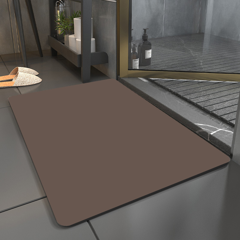 Alfombra suave de barro de diatomeas alfombra de baño de color sólido alfombra de baño de secado rápido estera absorbente del hogar alfombra del piso del inodoro alfombra de la puerta