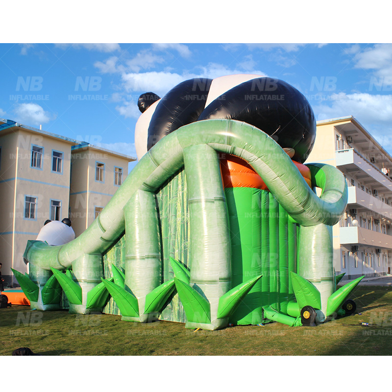 Gran castillo inflable trampolín panda grueso PVC trampolín