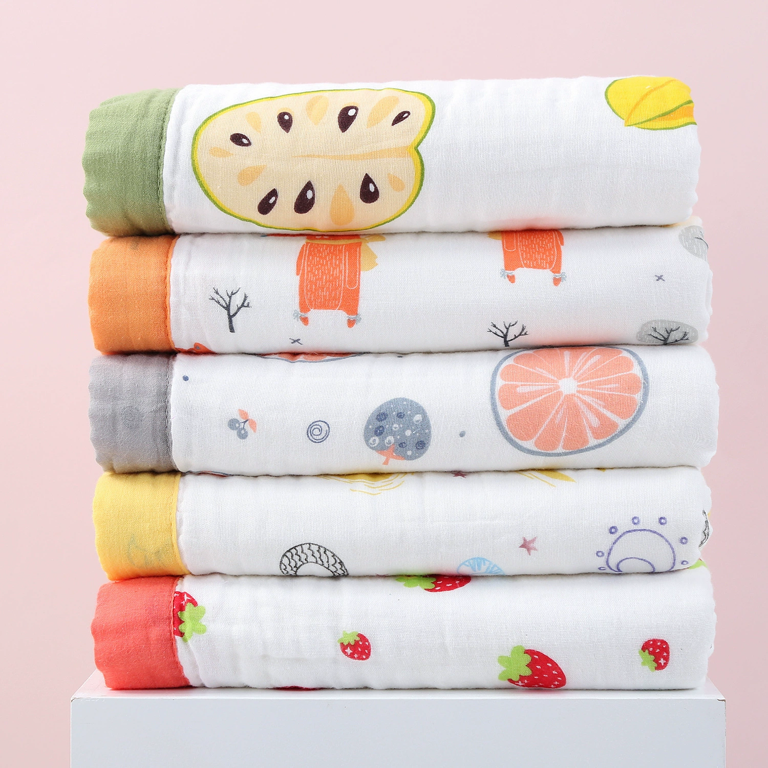 Children's gauze soft bath towel, duvet for new born, water absorbent