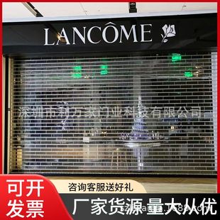Shopping mall transparent anti-theft Crystal rolling door electric rolling gate straight see-through door source factory direct sales