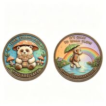 26希音ozon亚马逊跨境彩色金属工艺品浮雕纪念币纪念徽章景区公司