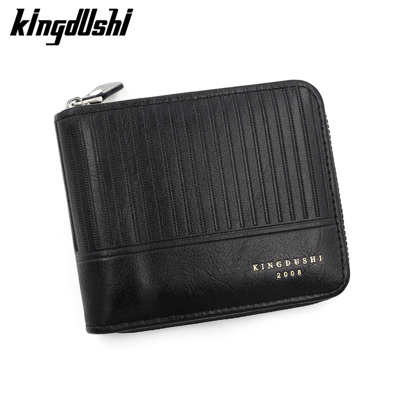 Coreano estampado a rayas bolso corto para hombres gran capacidad brazalete bisagra bolso de cambio multi-tarjeta cartera mayorista