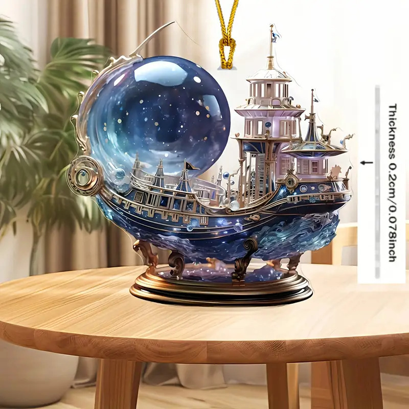 Colgante transfronterizo bohemia 15 / 20cm acrílico marca de la luna castillo artesanía decoración festiva mesa