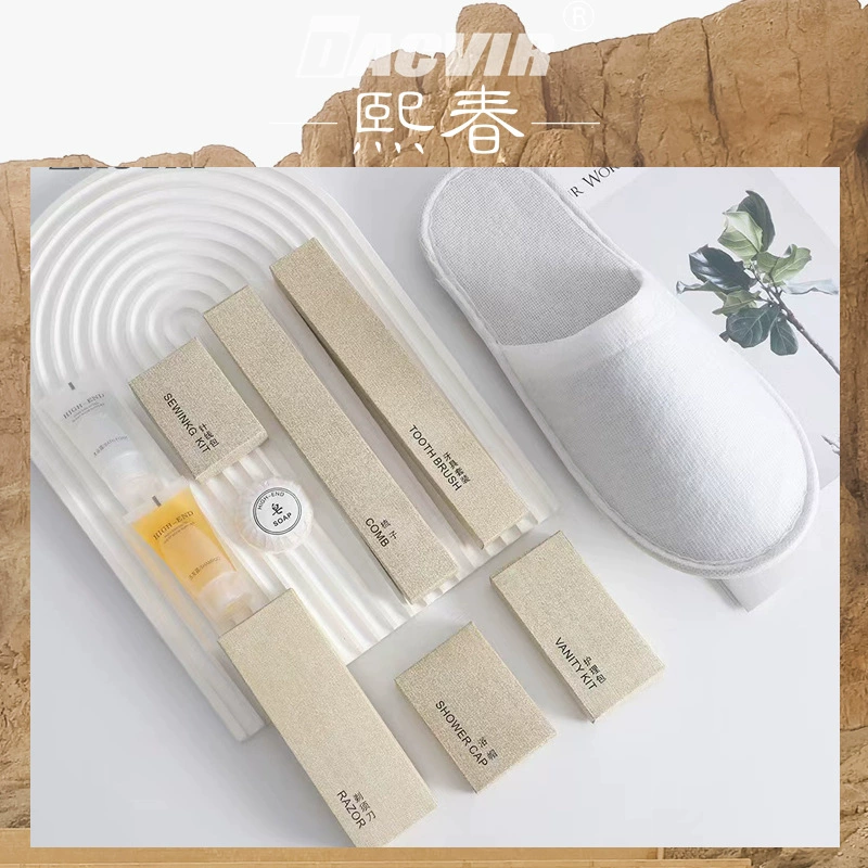 Disposable set for traveling for hotel, toothbrush, brush, slippers