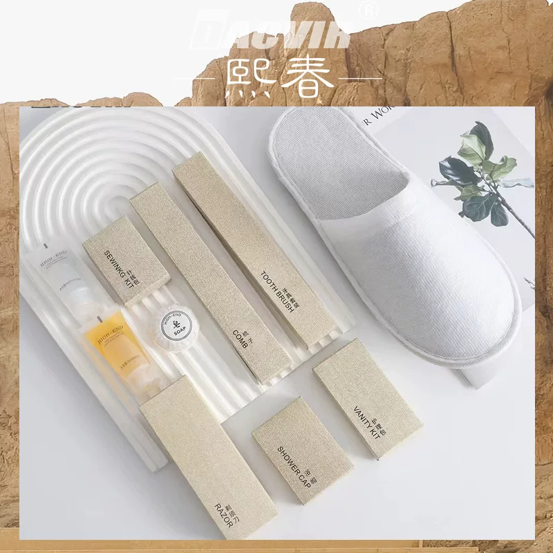 Disposable set for traveling for hotel, toothbrush, brush, slippers