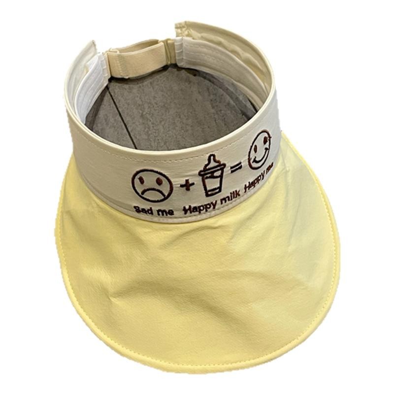 Sombrero de bebé Sombrero de copa vacío de verano Sombrero de sol para niños y niñas Sombrero para el sol transpirable de aleros grandes para bebés Sombrero para el sol delgado