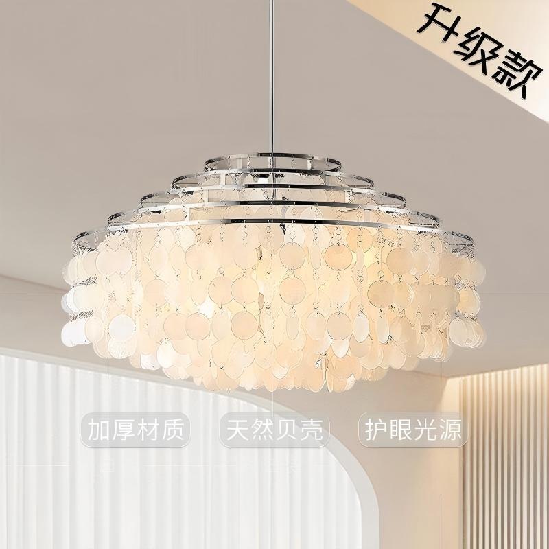 Natural Shell Living Room Lamp Restaurant Bedroom Lamp Italian Designer Nordic French Cream Wind Chandelier Cross Border Natural Shell Living Room Lamp Restaurant Bedroom Lamp Italian Designer Nordic French Cream Wind Chandelier Cross Border