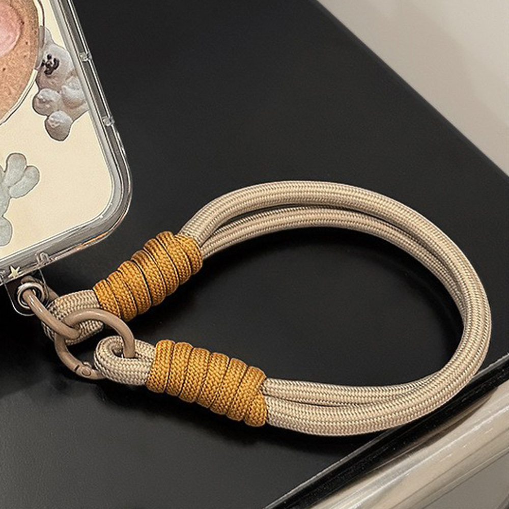 Cuerda de mano tejida multicolor para móvil, anti-pérdida, estilo a contraste