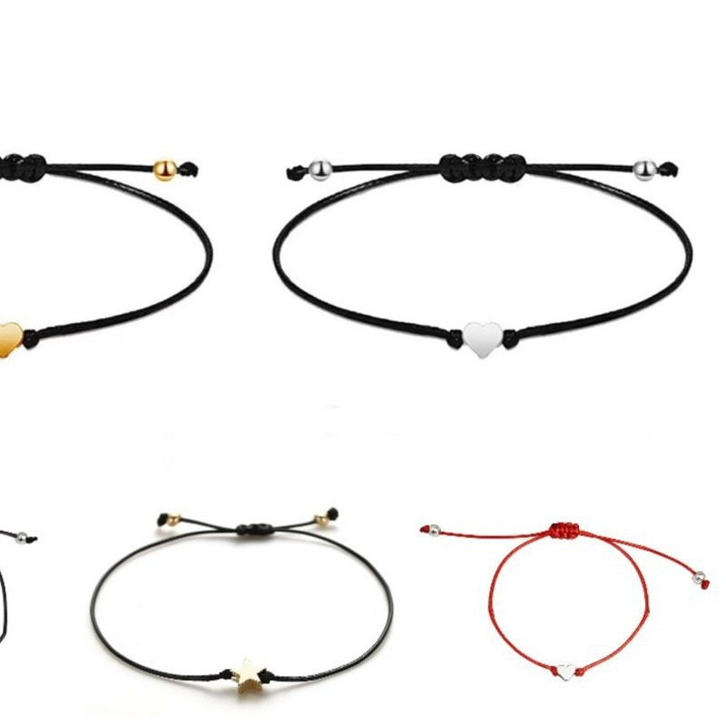 Amazon限定のヨーロッパとアメリカのパーソナライズされた小さな愛の手織りハート型ブレスレット|undefined