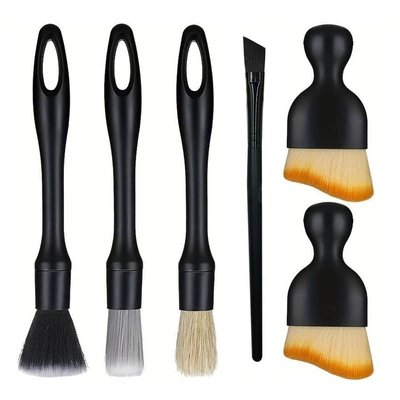 Brush Interior Trim Cleaning Brush – Car cleaning tools - set-of-6-bags
