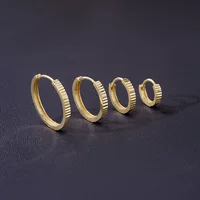 14K золотые серьги Женская ниша темперамент граненый BF ветер ухо кость кольцо уха Пряжка золотые украшения 22957