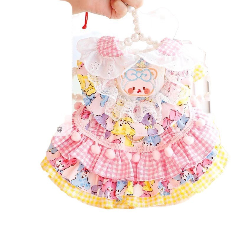 犬服春夏薄手猫姫スカート牽引可能キャンディースカートロリータ小型犬テディペット|undefined