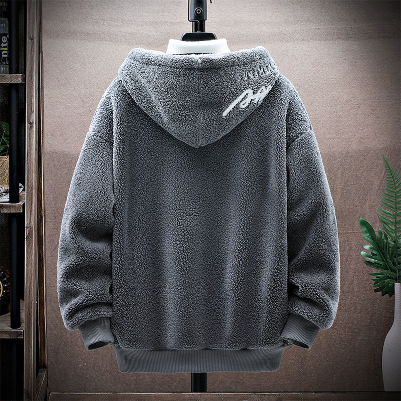 Abrigo de lana de cordero para hombre invierno engrosado casual Abrigo acolchado de algodón moda de invierno juventud chaqueta acolchada de algodón con forro polar chaqueta acolchada de algodón cálido