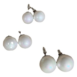 [HHBABY] super beautiful! South Korea imported light luxury pearl earrings beads glossy temperament all-match earrings