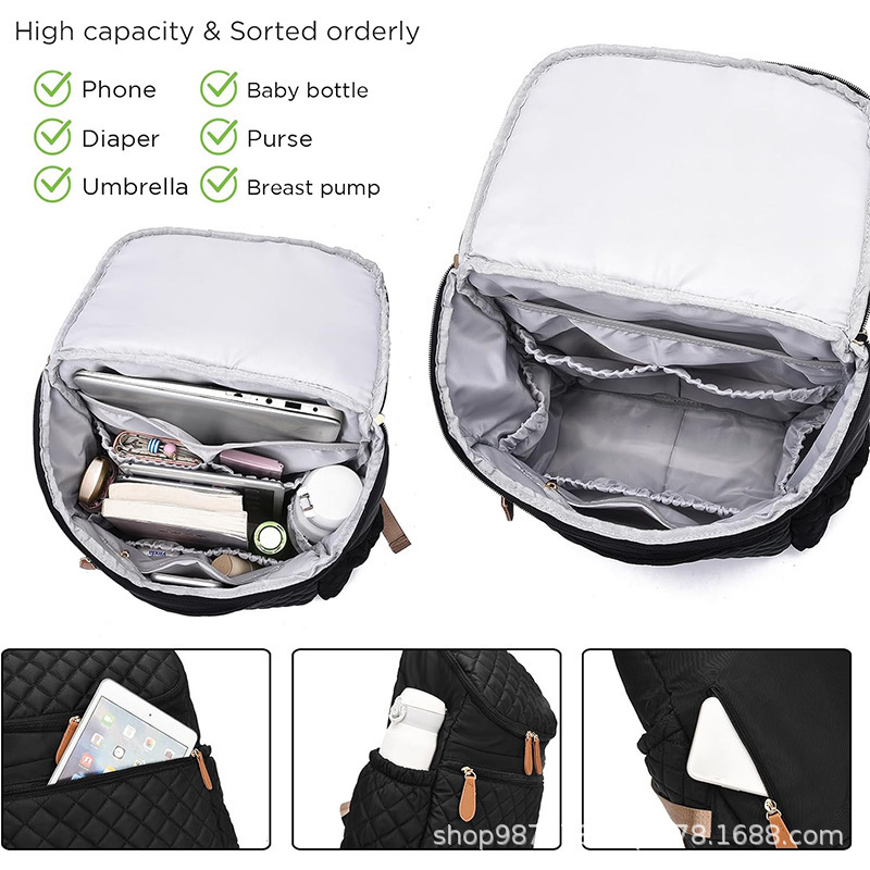 Amazon nueva mochila de pañales multifuncional mochila de pañales impermeables con almohadilla de cambio de pañales mochila de viaje de gran capacidad