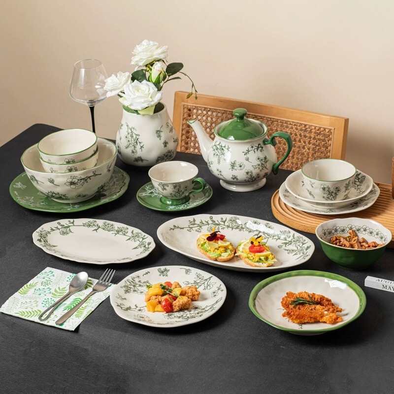 Shuojia Ceramic Bowl and Plate Set Gift Box for Housewarming, New Home Use Dishes, Accessible Luxury and High-End Tableware, Rice Bowls, Noodle Bowls and Plates