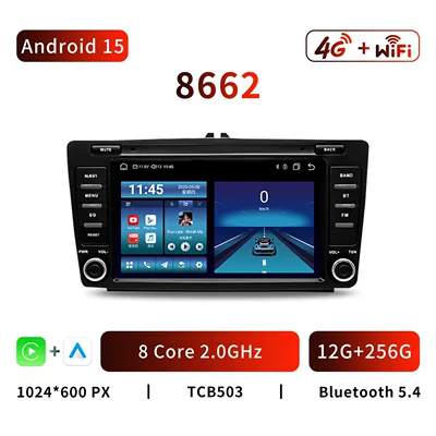 Octavia Mk2 A5 8inch Android: DVD Navigation - 8662-android-15-8-core-12g256g-8inch