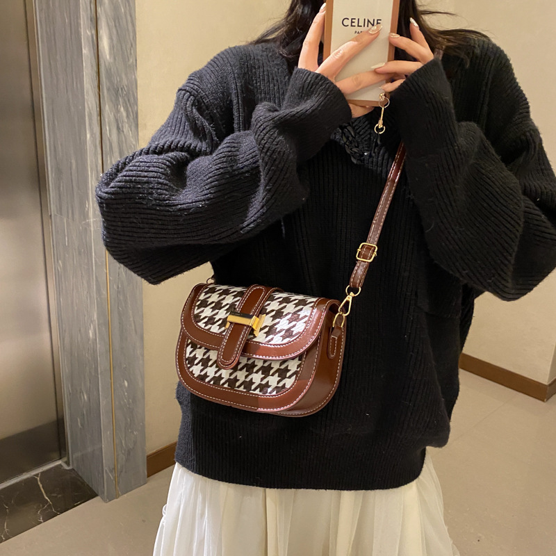 Checked Houndstooth Personalized Daily Commuter Women's Bag