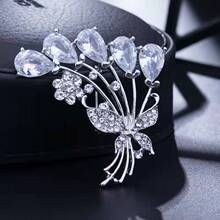 2015年秋冬新款 镶满钻树叶子胸针 胸花 胸扣 服饰品搭配