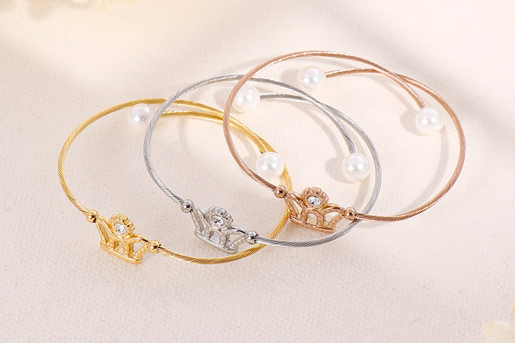 18K Real Gold Plated Plating Material Housewarming, Anniversary, Business, Wedding, Travel, Birthday, Festival Occasion PVD Coated 18K Gold Plated Crown Titanium Steel Waterproof Non Tarnish