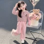 女童连帽条纹春秋两件套