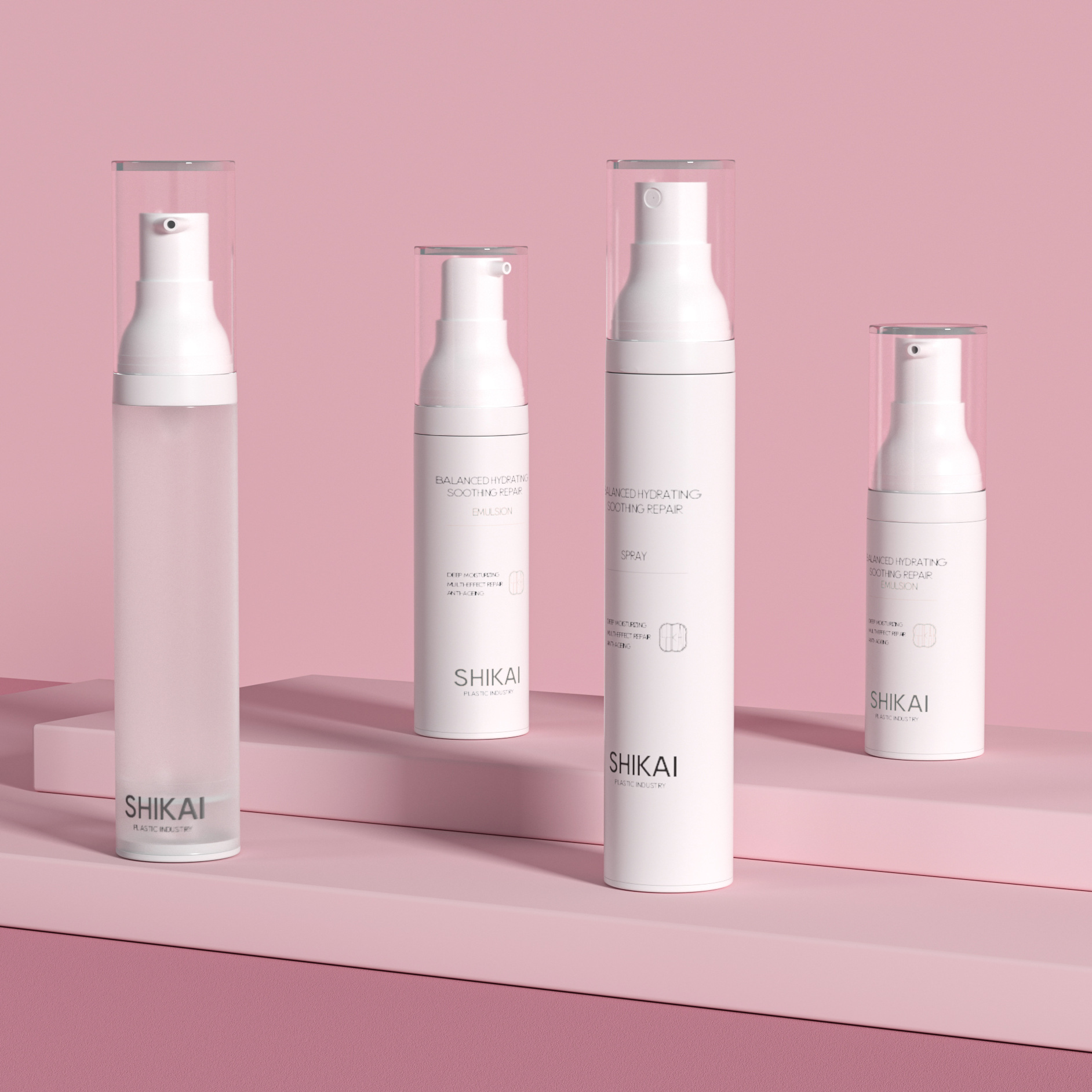 时凯现货15ml30ml50ml白色磨砂乳液真空瓶爽肤水喷雾瓶旅行分装瓶