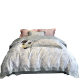 Simple Washed Silk Four-piece Ice Silk Quilt Cover European-style Silky Naked Sleeping Summer Bed Tencel Bed Sheet