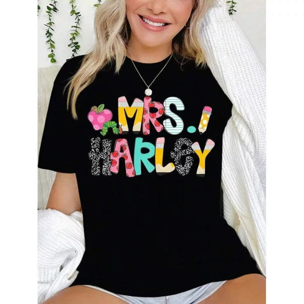Cross-Border 1Pc Custom Preppy Back to School Shirt, Personalized