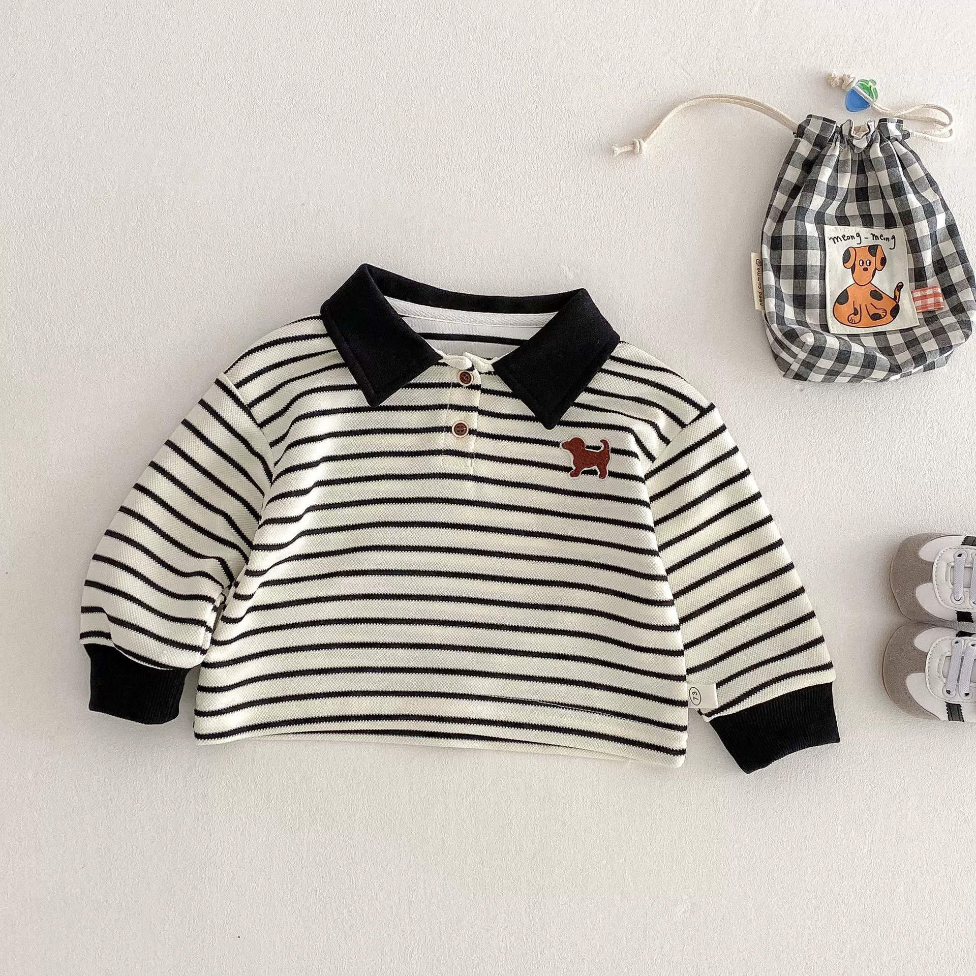 Children's fashionable polo, base body-friendly summer clothing, 0-5 years, autumn, children's clothing