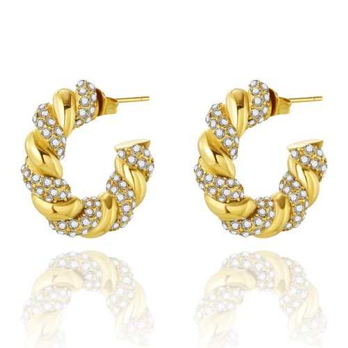 Cross-border European and American Twist Fashion Middle Ages Earrings for Women Simple Irregular Moon Retro Exaggerated Earrings and Earrings Wholesale