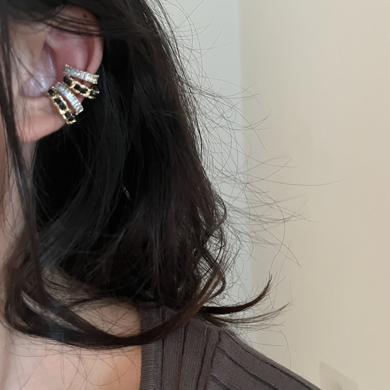 7g Weight Zircon Inlay Material 1 Piece Simple Style Commute C Shape Plating Inlay Copper Zircon Ear Cuffs