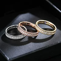 Прилив циркония, небольшой изысканный перстень с камнем, стиль Chanel, интернет-слава, на указательный палец