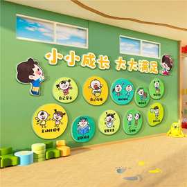 幼儿园墙面装饰走廊楼梯环创主题成品文化托管机构贴中心大厅形象