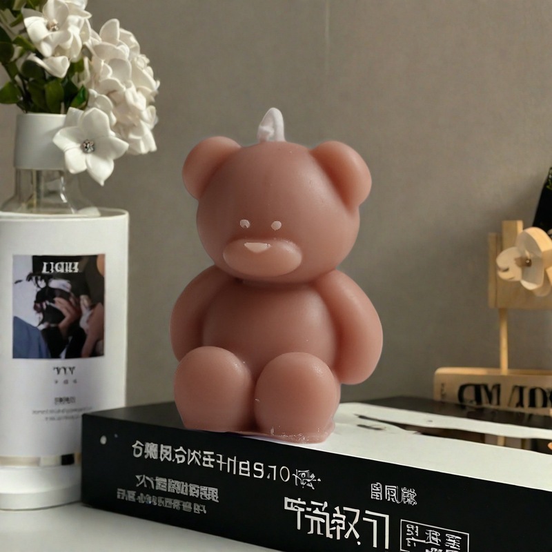 越境販売の小さなクマの香り付きキャンドル卸売、雰囲気のある装飾、バレンタインデーの飾り、誕生日のクリエイティブなギフト、インスタ映え|undefined