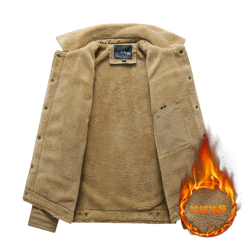 2024 nueva chaqueta de hombre al aire libre nueva chaqueta casual hombre de mediana edad bolsas de camisa chaqueta