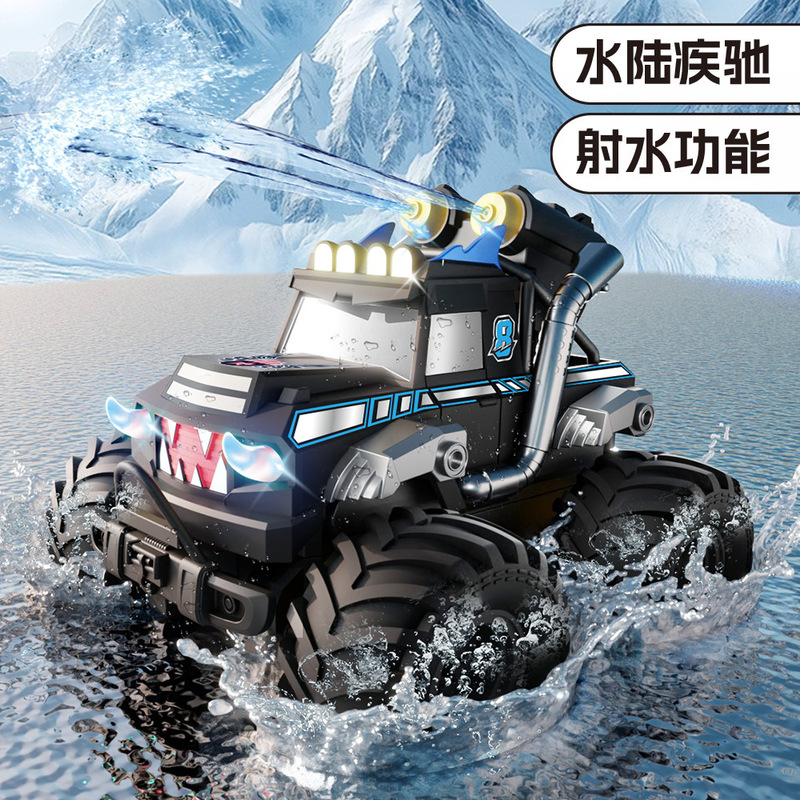 Internet Celebrity Bigfoot Monster Remote Control Car Amphibious Remote Control Off-Road Vehicle Rotating Stunt Car Children's Toys Wholesale