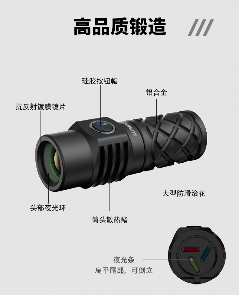 Thor Thor Mini Flashlight 700m Long-Range Ultra-Small White Laser Flashlight Waterproof