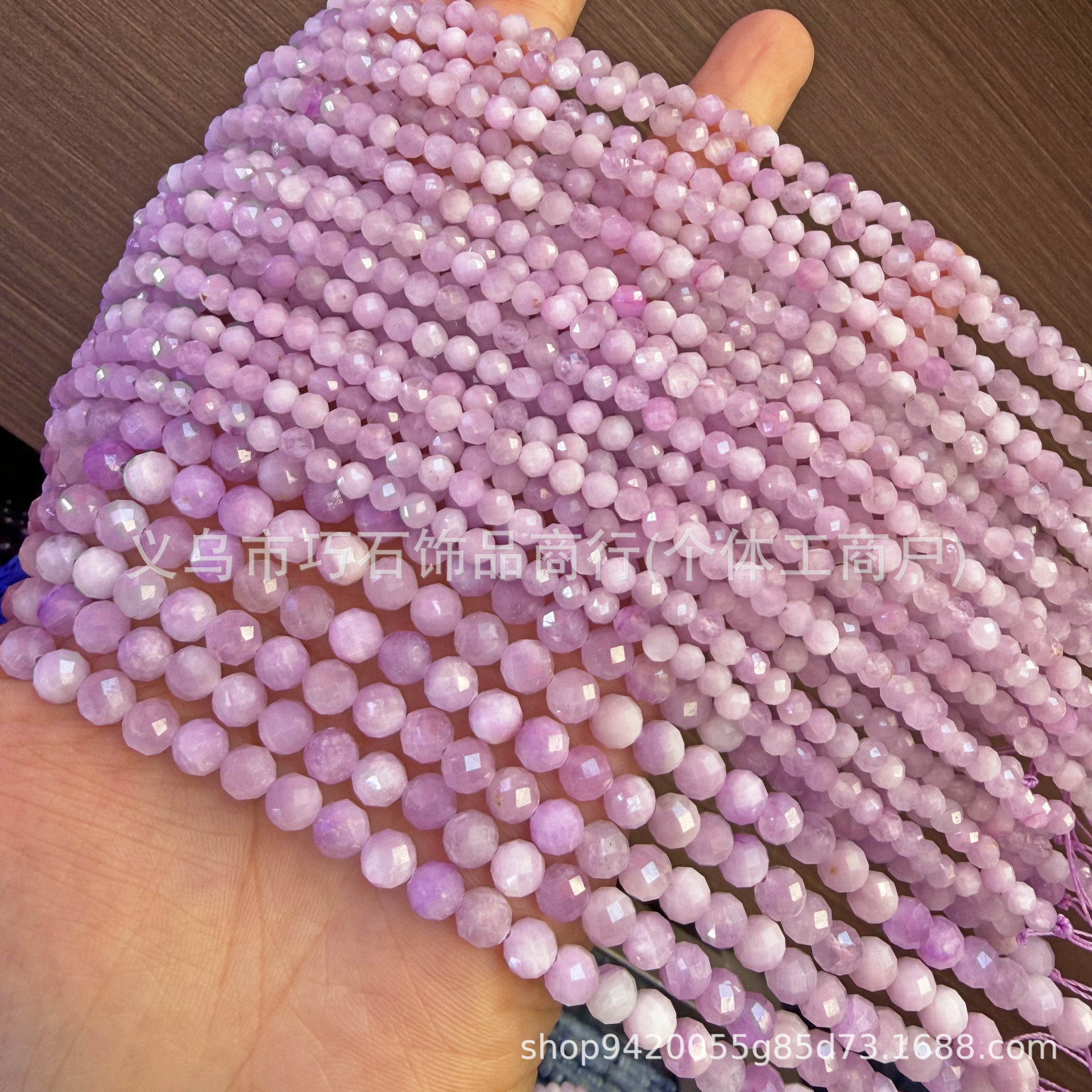 Natural Kunzite Faceted 2-6mm Small Beads, Faceted Loose Beads for Bracelets, Spacer Beads, Semi-finished DIY Jewelry Accessories