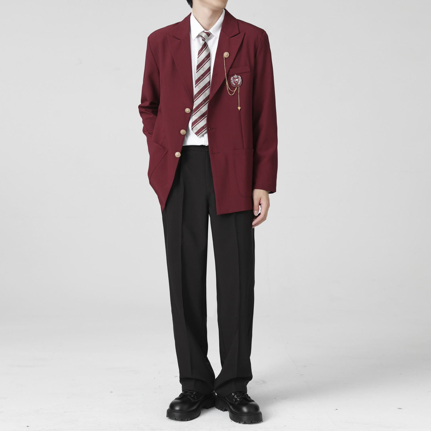 한국 트렌디 남성 상의, 멋스러운 루즈한 남성용 블레이저 DK 봄, 가을 다재다능한 캐주얼 멋쟁이 정장