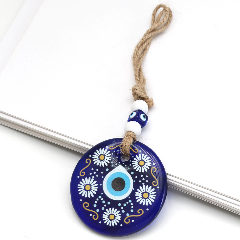 138g Weight Bag Pendant, Keychain Classification 1 Piece Quantity Holiday, Daily Occasion Glass Material Devil's Eye Pattern Unisex Gender Retro, Classic Style Style Retro Classic Style Devil's Eye Glass Unisex Bag Pendant Keychain 8