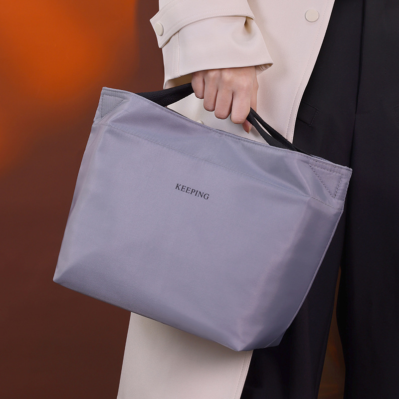 Bolso de almuerzo con cremallera simple bolso de mano papel de aluminio grueso para estudiantes de trabajo bento bolsa de almuerzo bolsa de almuerzo bolsa de arroz de embalaje de aislamiento