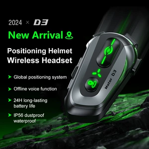 D3 Kask Bluetooth Qulaqlıq Qlobal Yerləşdirmə Suya, Toza Davamlı Ağıllı Səs Azaltma