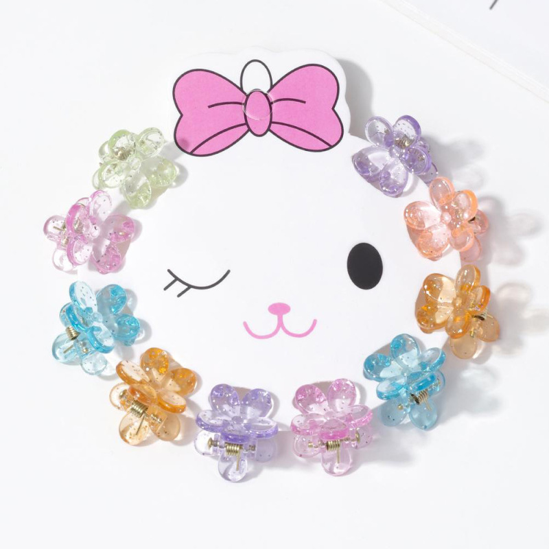 カラフルな子供用フラワーヘアクリップ、かわいいプリンセスヘア、女の子、赤ちゃん用ヘアアクセサリー、前髪、散髪用ヘアクリップ|undefined
