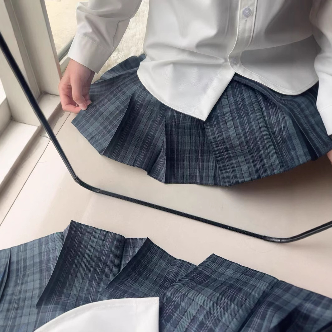 매력적인 일본 JK 여자 치마 세트 치마 주름 치마 기본 학생 유니폼 풀 세트 여름 부티크