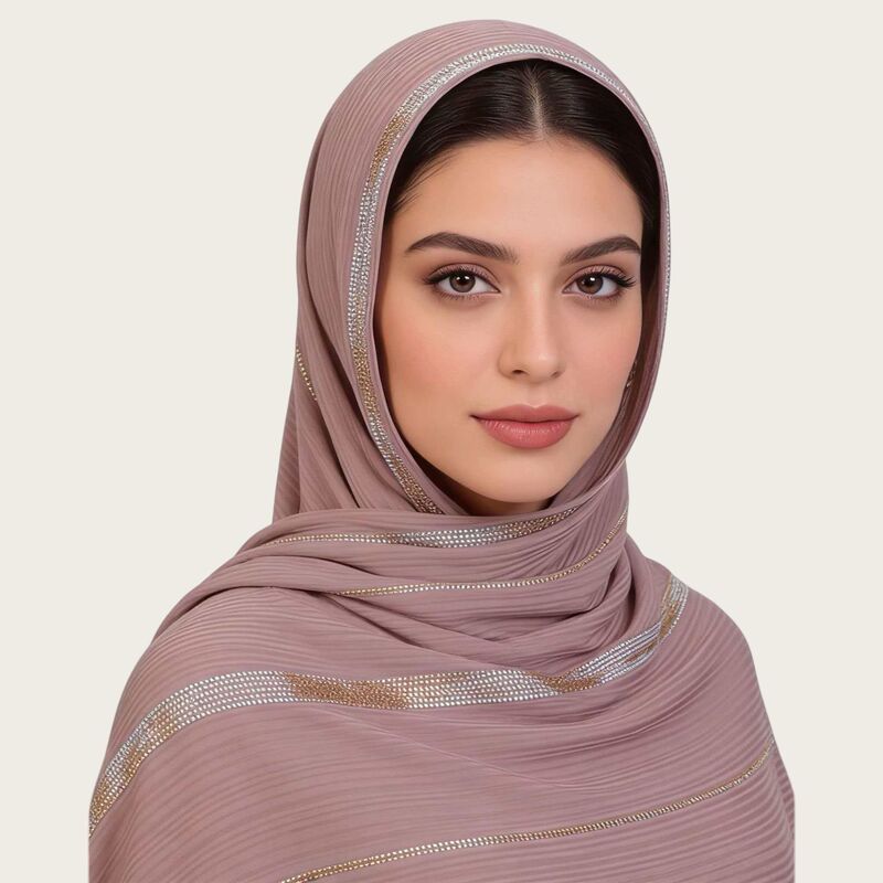 M427-14 Single-Color Export Knitted Cotton Scarf with Rhinestones, Ethnic Style Plain Color M427-14 Single-Color Export Knitted Cotton Scarf with Rhinestones, Ethnic Style Plain Color